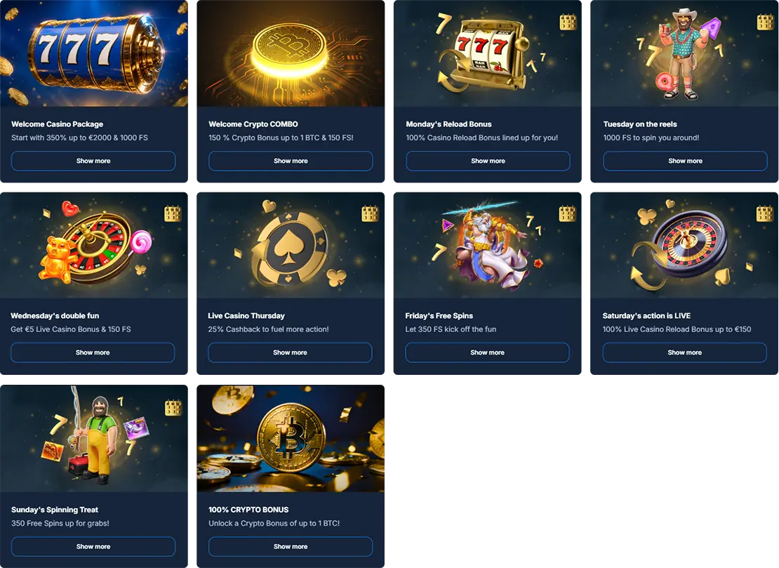 RCasino bonuses