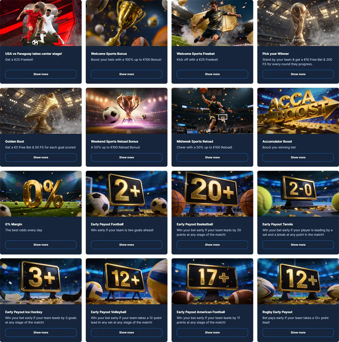 RCasino sport bonuses